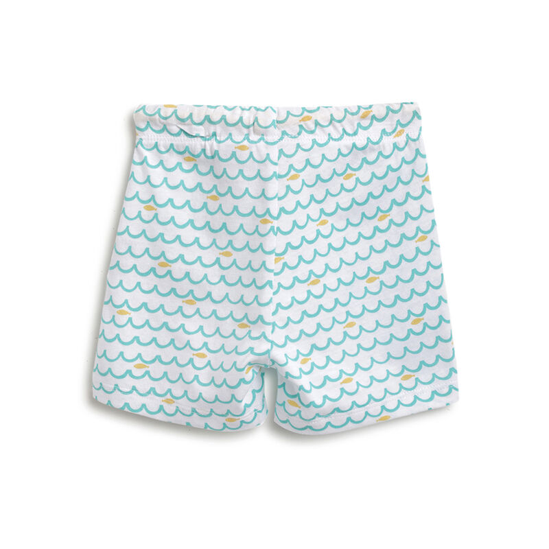 Boys White and Green Singlet with Short Pants image number 3